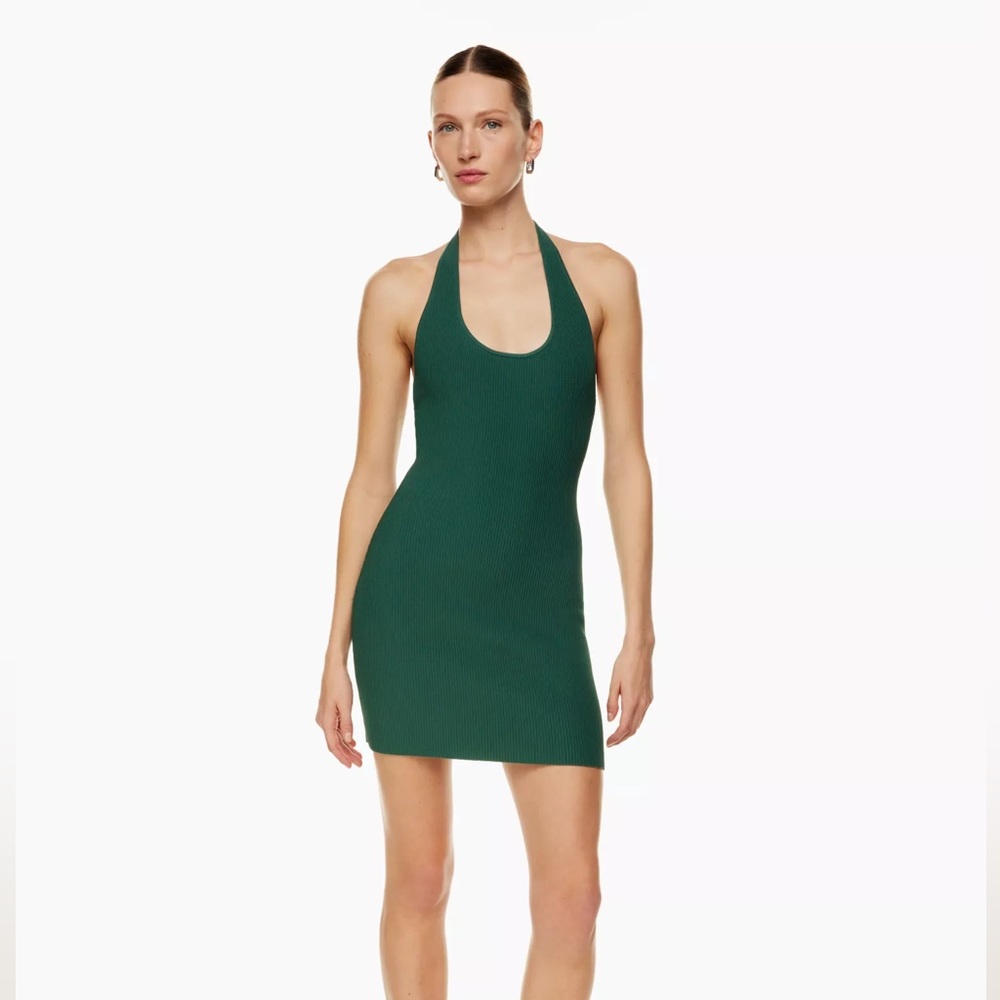 Aritzia Babaton Sculpt Knit Backless Halter Dress